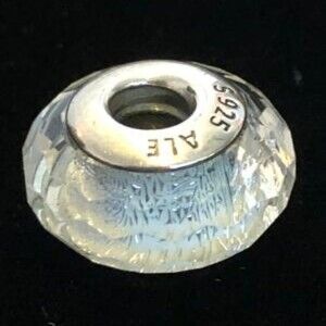 PANDORA FROSTY MINT SHIMMER FACETED MURANO CHARM